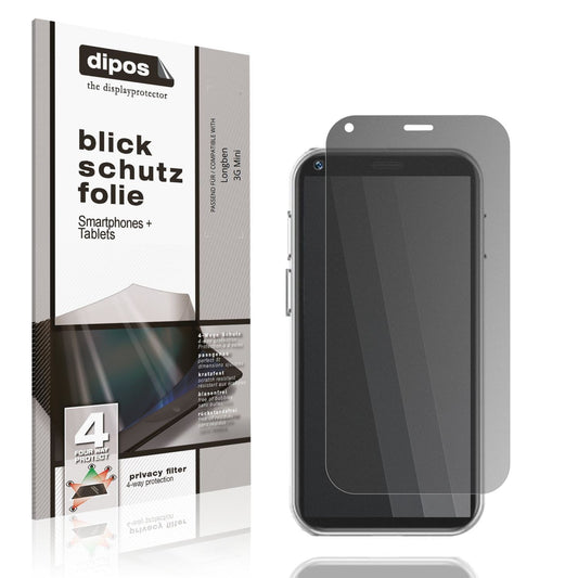 Blickschutzfolie von dipos passend für Longben 3G Mini, präziser Zuschnitt und blasenfrei montiert