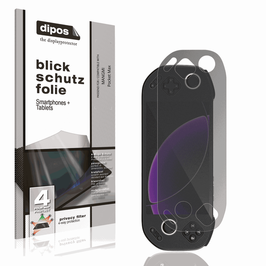 Blickschutzfolie von dipos passend für MANGMI Pocket Max, präziser Zuschnitt und blasenfrei montiert
