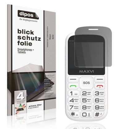 Blickschutzfolie von dipos passend für Maxvi B232, präziser Zuschnitt und blasenfrei montiert
