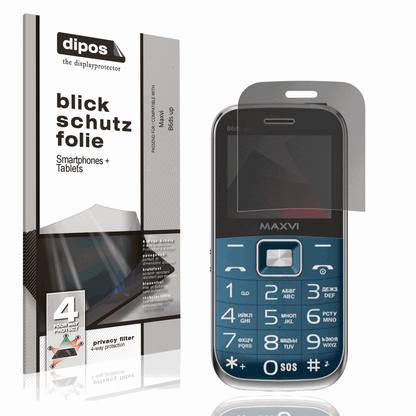 Blickschutzfolie von dipos passend für Maxvi B6ds up, präziser Zuschnitt und blasenfrei montiert