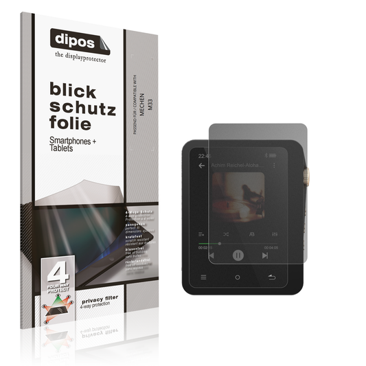 Blickschutzfolie von dipos passend für MECHEN M33, präziser Zuschnitt und blasenfrei montiert
