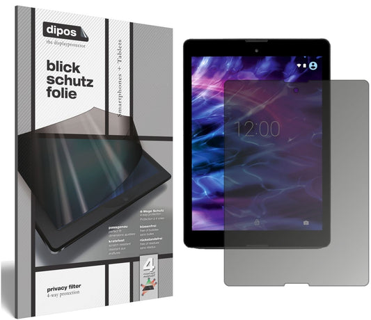 Blickschutzfolie von dipos passend für Medion Lifetab P9702, präziser Zuschnitt und blasenfrei montiert
