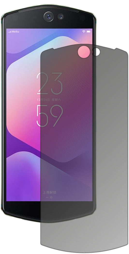 Blickschutzfolie von dipos passend für Meitu T9, präziser Zuschnitt und blasenfrei montiert