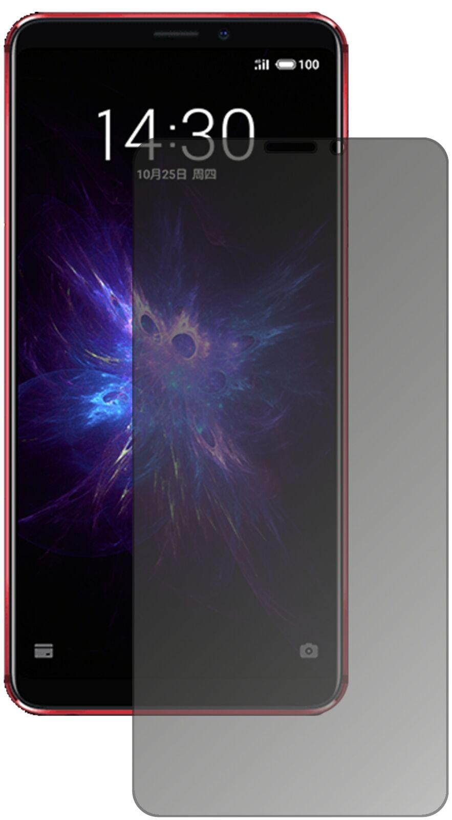 Blickschutzfolie von dipos passend für Meizu Note 8, präziser Zuschnitt und blasenfrei montiert