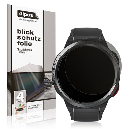 Blickschutzfolie von dipos passend für Mibro Watch GS, präziser Zuschnitt und blasenfrei montiert