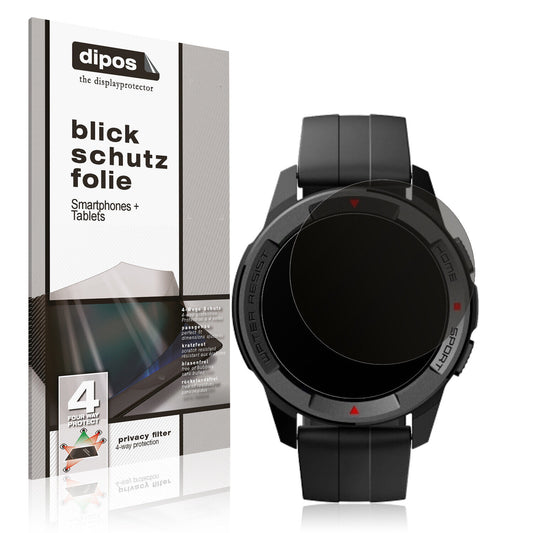 Blickschutzfolie von dipos passend für Mibro Watch X1, präziser Zuschnitt und blasenfrei montiert