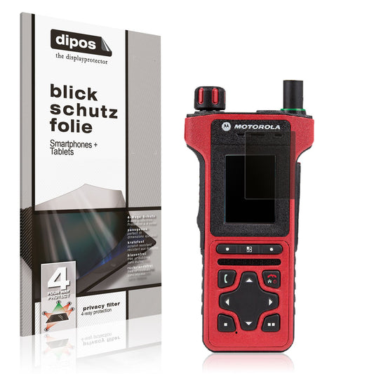 Blickschutzfolie von dipos passend für Motorola MTP8500Ex, präziser Zuschnitt und blasenfrei montiert