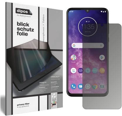 Blickschutzfolie von dipos passend für Motorola One Zoom, präziser Zuschnitt und blasenfrei montiert
