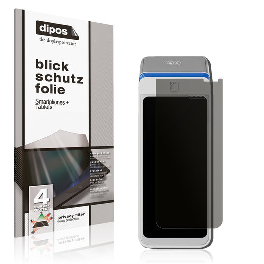 Blickschutzfolie von dipos passend für myPOS Ultra, präziser Zuschnitt und blasenfrei montiert