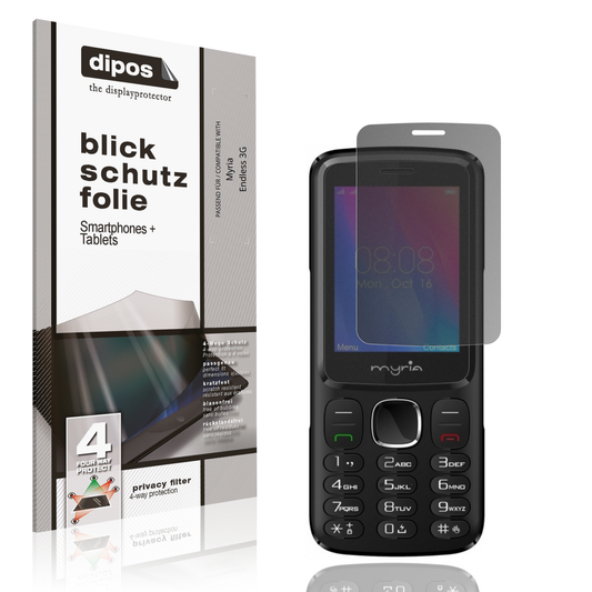 Blickschutzfolie von dipos passend für Myria Endless 3G, präziser Zuschnitt und blasenfrei montiert