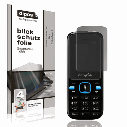 Blickschutzfolie von dipos passend für Myria Endless Power U1, präziser Zuschnitt und blasenfrei montiert