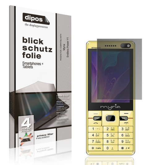 Blickschutzfolie von dipos passend für Myria Endless Power Y1, präziser Zuschnitt und blasenfrei montiert