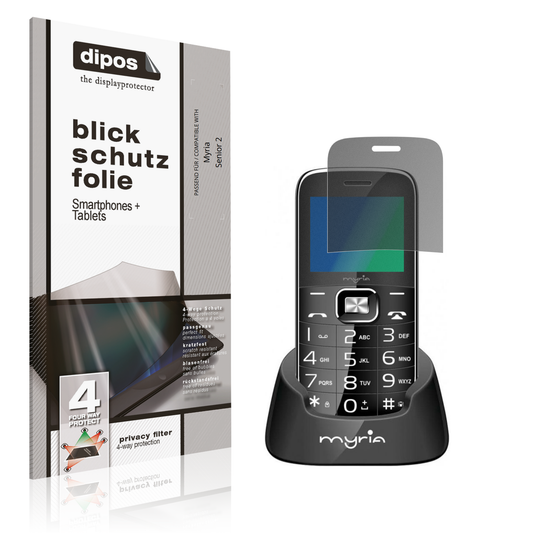 Blickschutzfolie von dipos passend für Myria Senior 2, präziser Zuschnitt und blasenfrei montiert