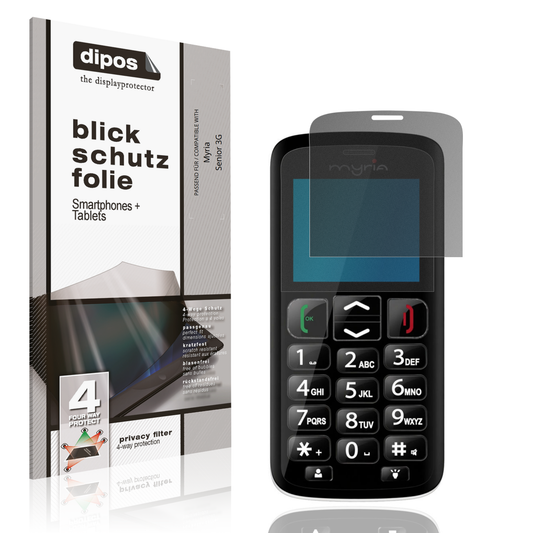 Blickschutzfolie von dipos passend für Myria Senior 3G, präziser Zuschnitt und blasenfrei montiert