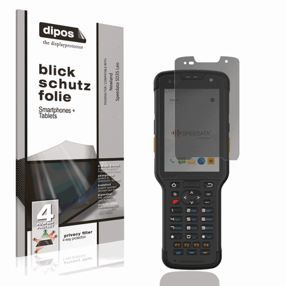 Blickschutzfolie von dipos passend für Newland Speedata SD35 Leo, präziser Zuschnitt und blasenfrei montiert