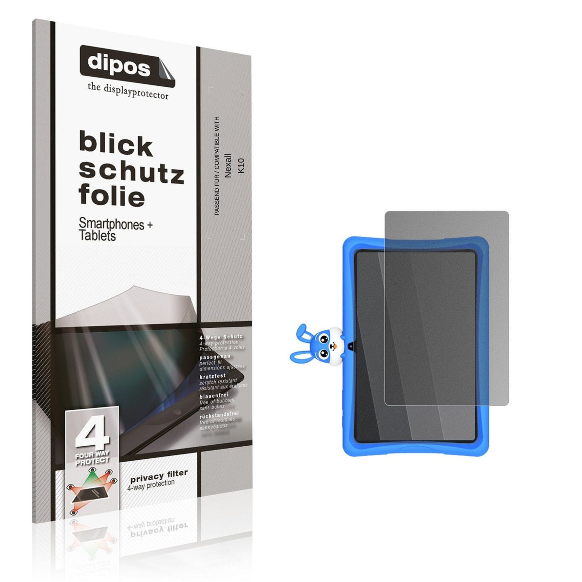 Displayschutz mit Blickschutzfilter-Effekt zur Unterstützung beim Schutz sensibler Daten
