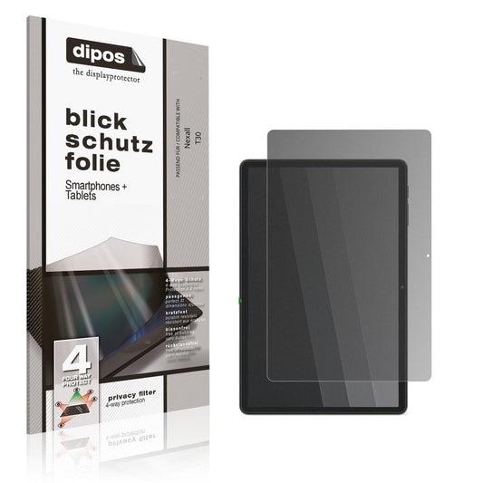 Blickschutzfolie von dipos passend für Nexall T30, präziser Zuschnitt und blasenfrei montiert