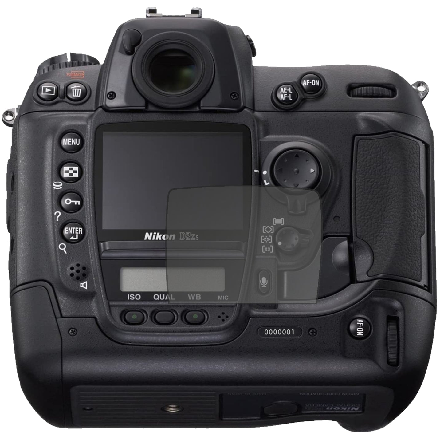 Blickschutzfolie von dipos passend für Nikon D2X, präziser Zuschnitt und blasenfrei montiert