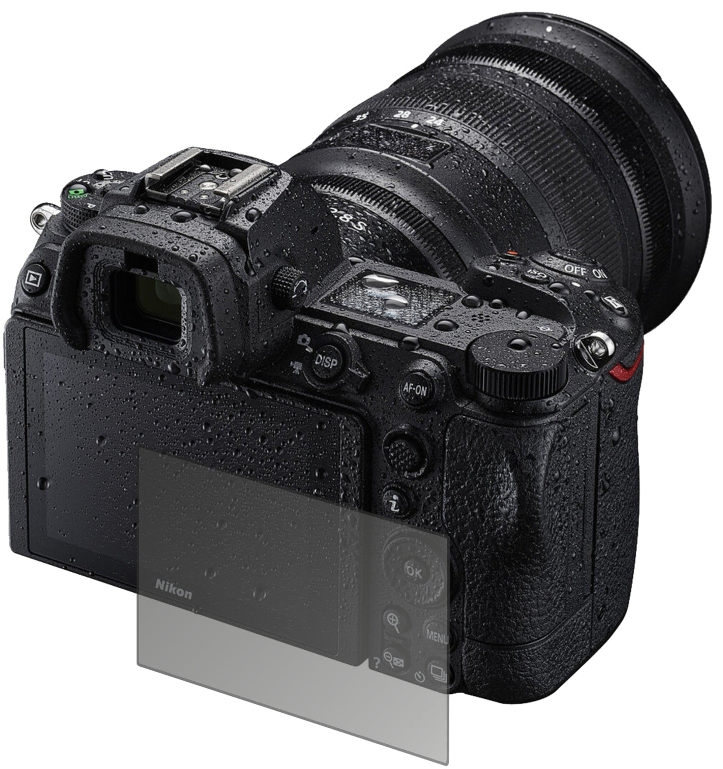 Blickschutzfolie von dipos passend für Nikon Z6 II, präziser Zuschnitt und blasenfrei montiert