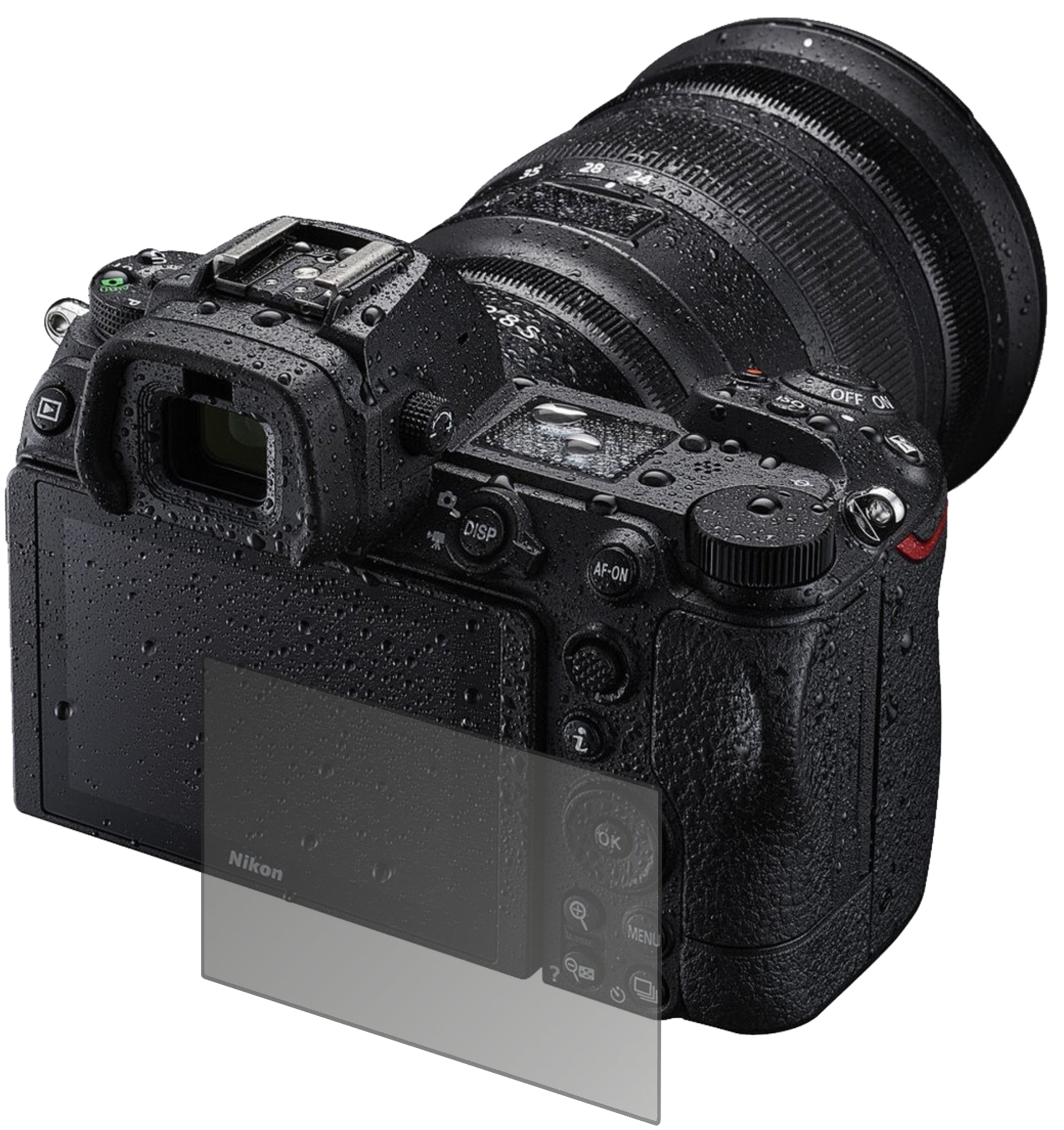 Blickschutzfolie von dipos passend für Nikon Z6 II, präziser Zuschnitt und blasenfrei montiert