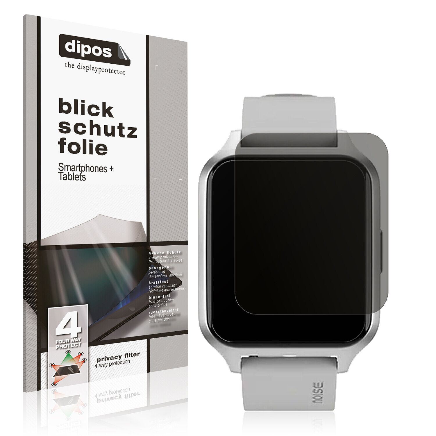 Blickschutzfolie von dipos passend für Noise Colorfit Brio, präziser Zuschnitt und blasenfrei montiert