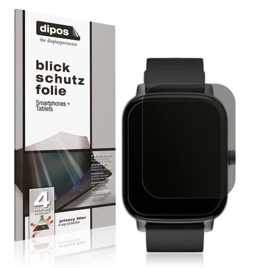 Blickschutzfolie von dipos passend für Noise ColorFit Icon Buzz, präziser Zuschnitt und blasenfrei montiert