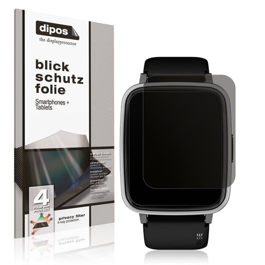 Blickschutzfolie von dipos passend für Noise ColorFit Pulse 2, präziser Zuschnitt und blasenfrei montiert