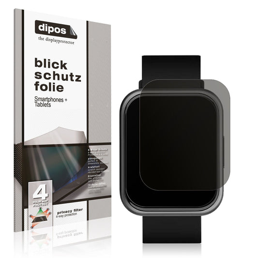 Blickschutzfolie von dipos passend für Noise ColorFit Ultra, präziser Zuschnitt und blasenfrei montiert