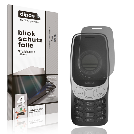 Blickschutzfolie von dipos passend für Nokia 3210 4G, präziser Zuschnitt und blasenfrei montiert