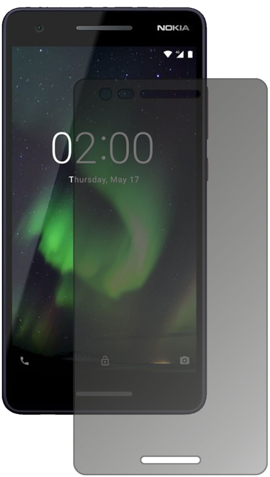Blickschutzfolie von dipos passend für Nokia 46024, präziser Zuschnitt und blasenfrei montiert