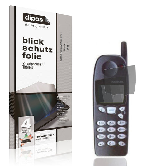 Blickschutzfolie von dipos passend für Nokia 5130, präziser Zuschnitt und blasenfrei montiert
