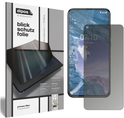 Blickschutzfolie von dipos passend für Nokia 8.1 Plus, präziser Zuschnitt und blasenfrei montiert