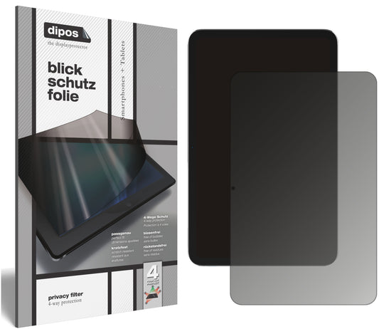 Blickschutzfolie von dipos passend für Nokia T20, präziser Zuschnitt und blasenfrei montiert