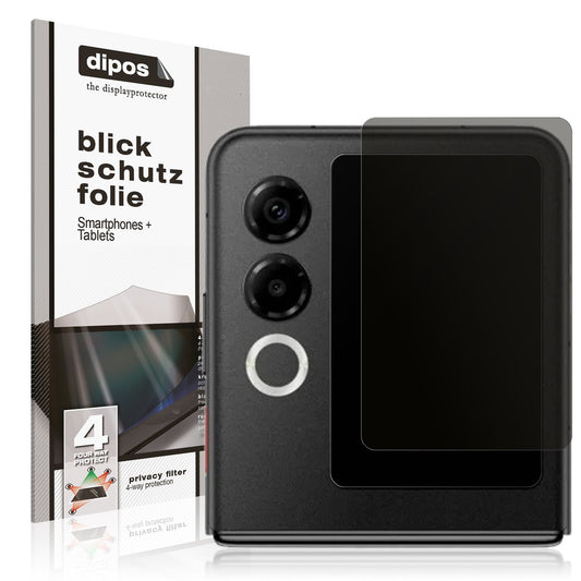 Blickschutzfolie von dipos passend für Nubia ZTE Flip 2 5G Außenseite, präziser Zuschnitt und blasenfrei montiert