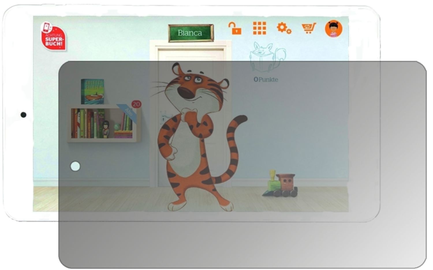 Blickschutzfolie von dipos passend für Odys TigerTab, präziser Zuschnitt und blasenfrei montiert