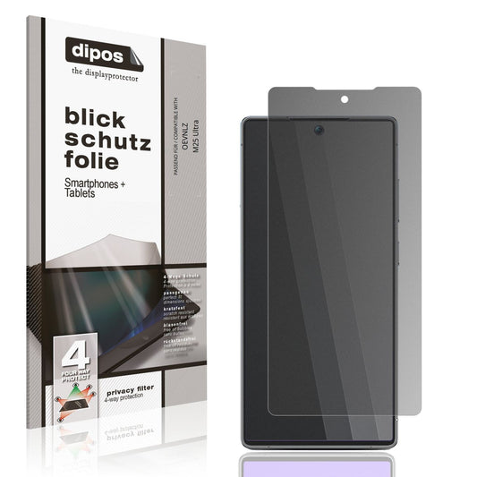Blickschutzfolie von dipos passend für OEVNLZ M25 Ultra, präziser Zuschnitt und blasenfrei montiert