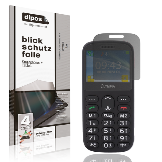 Blickschutzfolie von dipos passend für Olympia Sun, präziser Zuschnitt und blasenfrei montiert