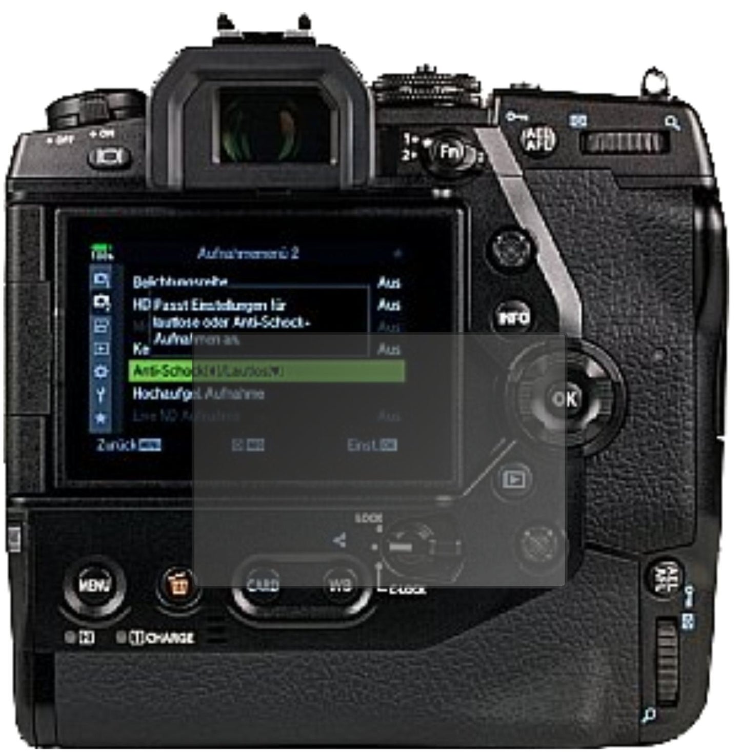 Blickschutzfolie von dipos passend für Olympus OM-D E-M1X, präziser Zuschnitt und blasenfrei montiert