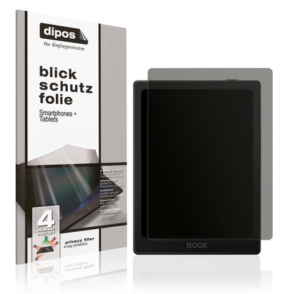 Blickschutzfolie von dipos passend für Onyx Boox Go 6, präziser Zuschnitt und blasenfrei montiert
