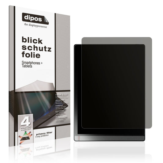 Blickschutzfolie von dipos passend für Onyx Boox Tab X, präziser Zuschnitt und blasenfrei montiert