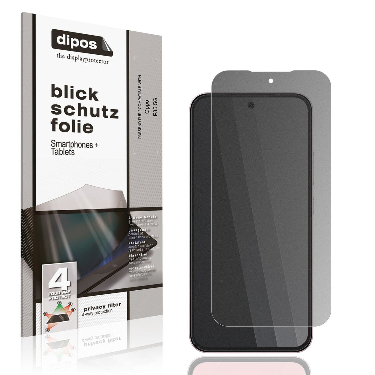Displayschutz mit Blickschutzfilter-Effekt zur Unterstützung beim Schutz sensibler Daten