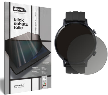 Blickschutzfolie von dipos passend für Oppo Realme Watch S, präziser Zuschnitt und blasenfrei montiert