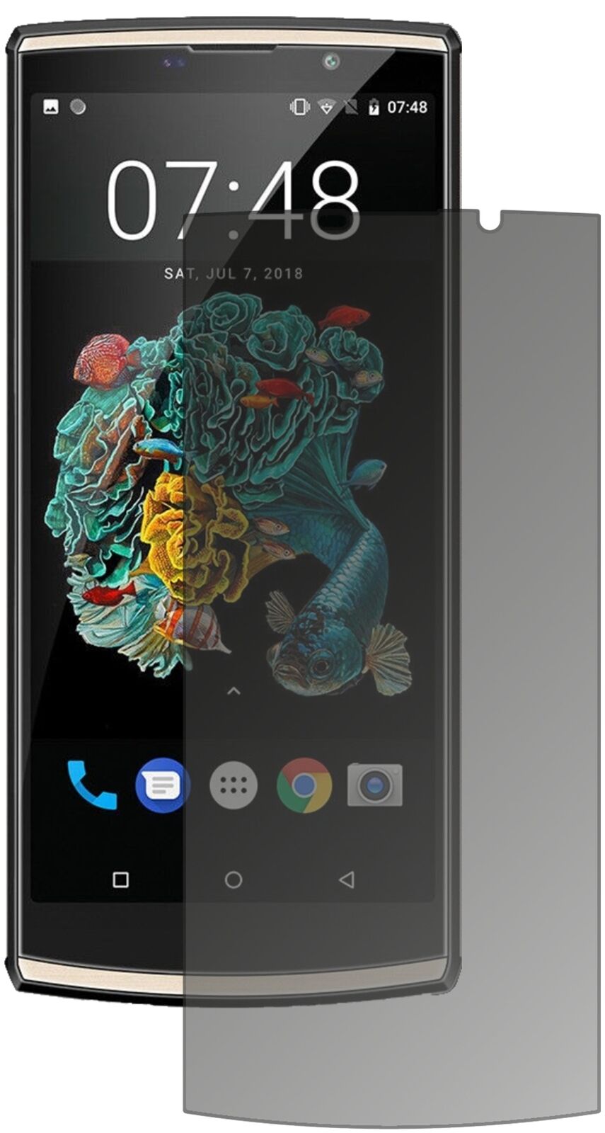 Blickschutzfolie von dipos passend für Oukitel K7, präziser Zuschnitt und blasenfrei montiert