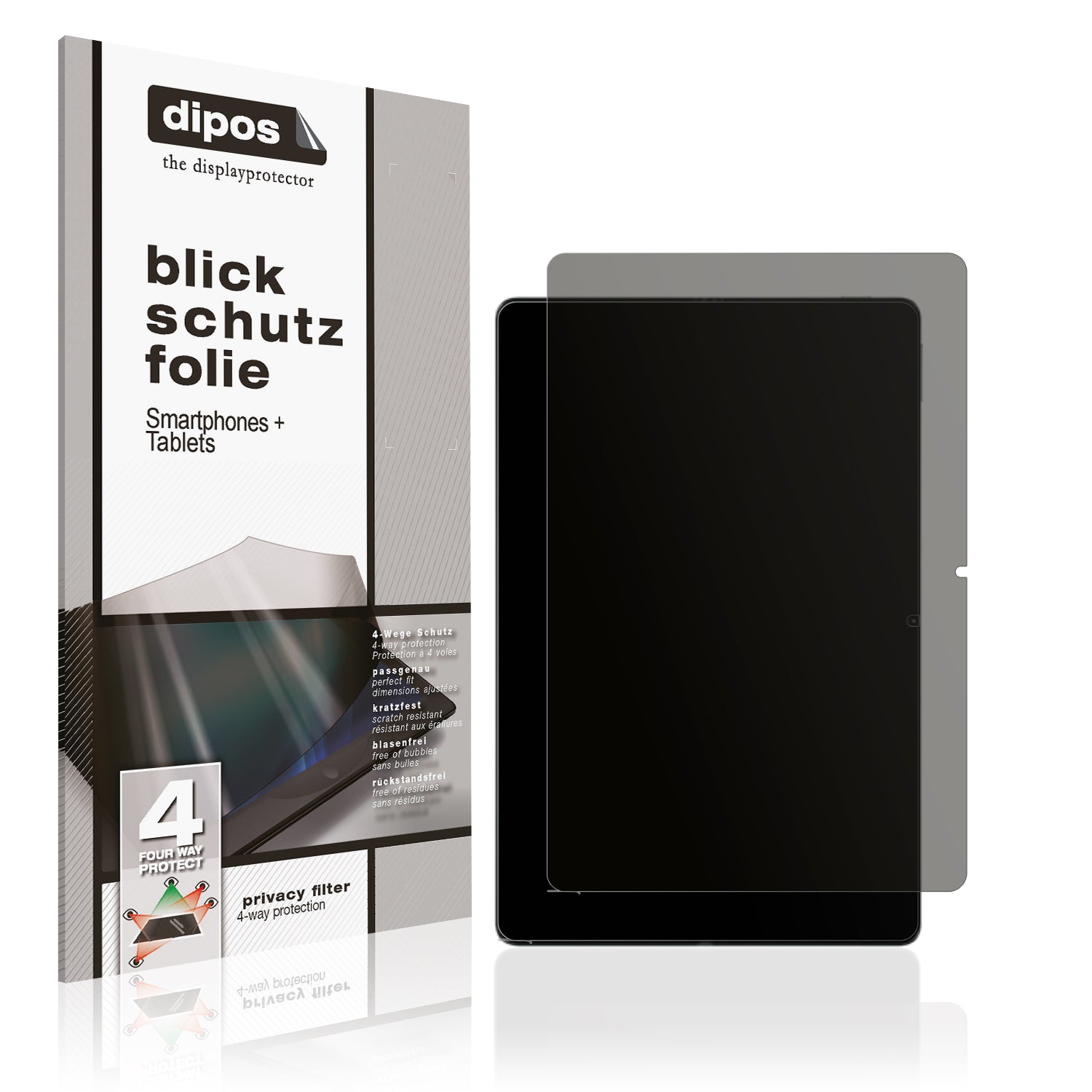 Blickschutzfolie von dipos passend für Oukitel OT8, präziser Zuschnitt und blasenfrei montiert