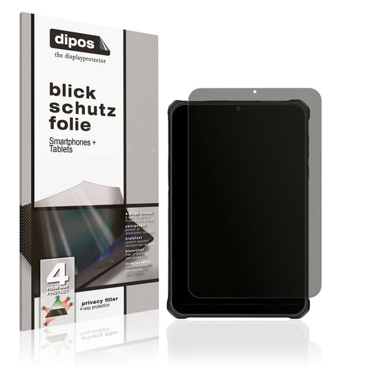Blickschutzfolie von dipos passend für Oukitel RT3 Plus Outdoor, präziser Zuschnitt und blasenfrei montiert