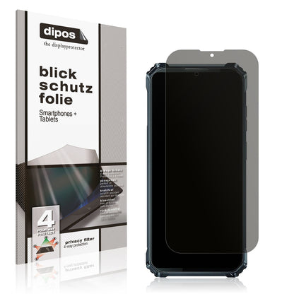 Blickschutzfolie von dipos passend für Oukitel WP28E, präziser Zuschnitt und blasenfrei montiert