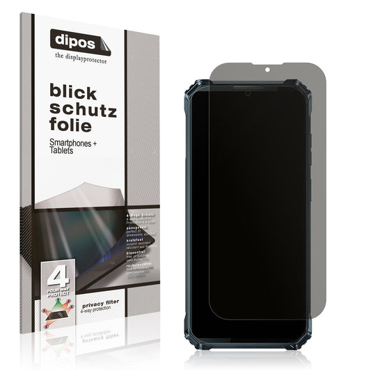Blickschutzfolie von dipos passend für Oukitel WP28E, präziser Zuschnitt und blasenfrei montiert