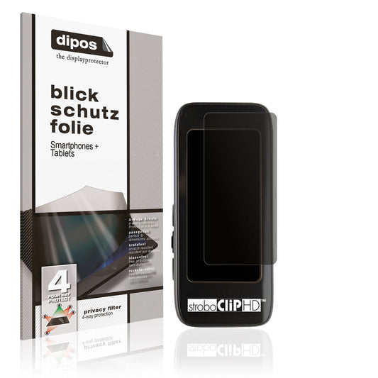 Blickschutzfolie von dipos passend für Peterson StroboClip HD, präziser Zuschnitt und blasenfrei montiert