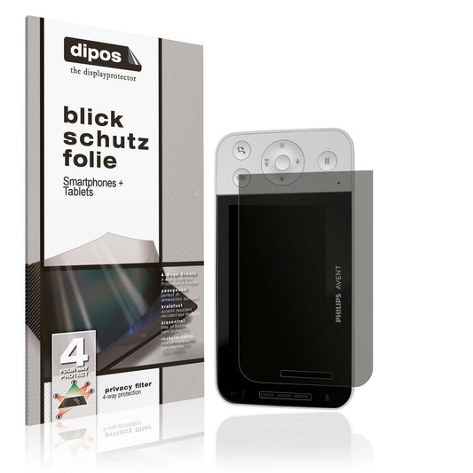 Blickschutzfolie von dipos passend für Philips Avent Connected SCD923, präziser Zuschnitt und blasenfrei montiert