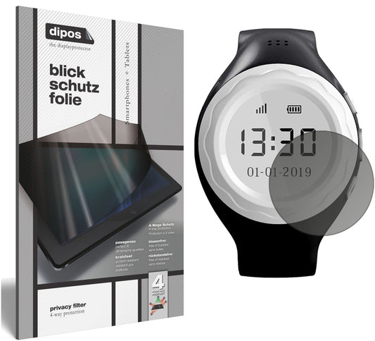 Blickschutzfolie von dipos passend für Pingonaut Kidswatch 2019, präziser Zuschnitt und blasenfrei montiert